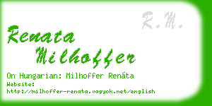 renata milhoffer business card